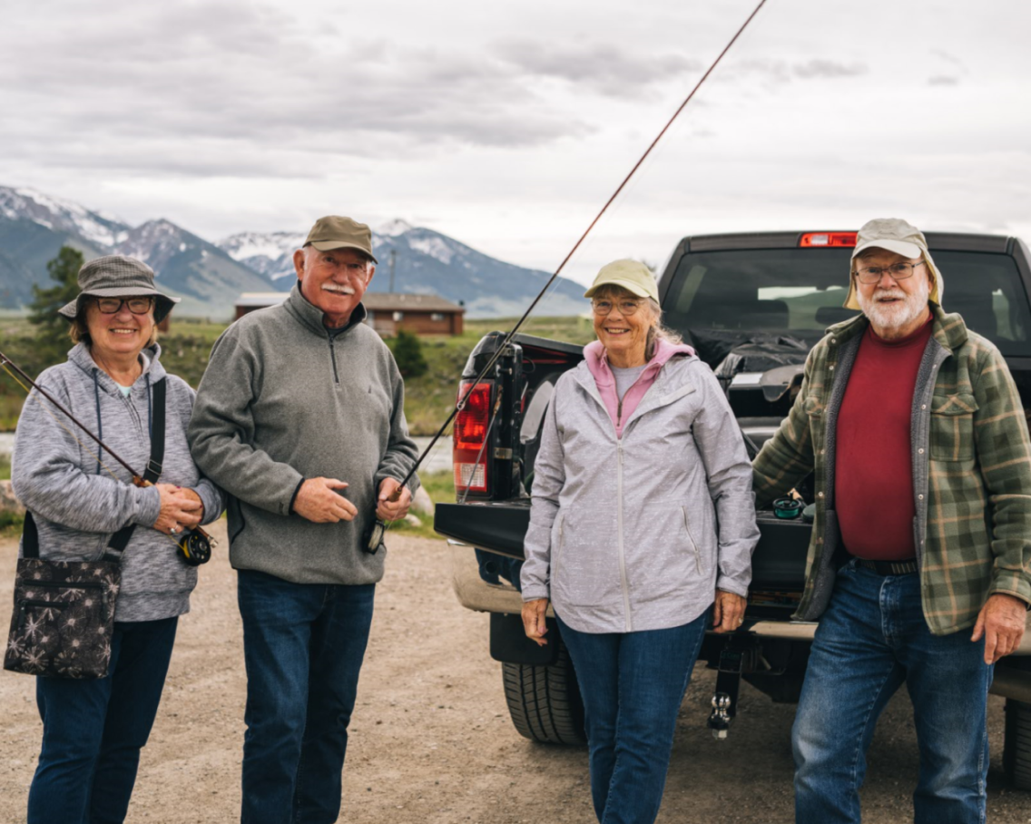 Members on a fishing trip